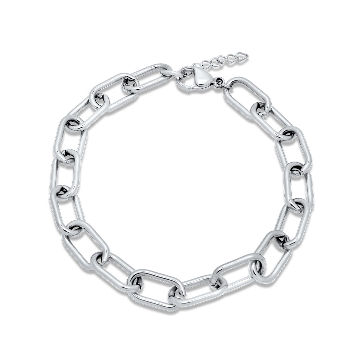 Romeo Silver Bracelet 7MM Βραχιόλι από ανοξείδωτο ατσάλι 316L